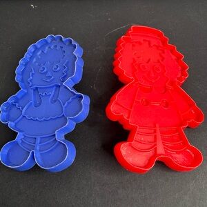 Vintage Bobbs Merrill Raggedy Ann and Andy Hallmark Cookie Cutters